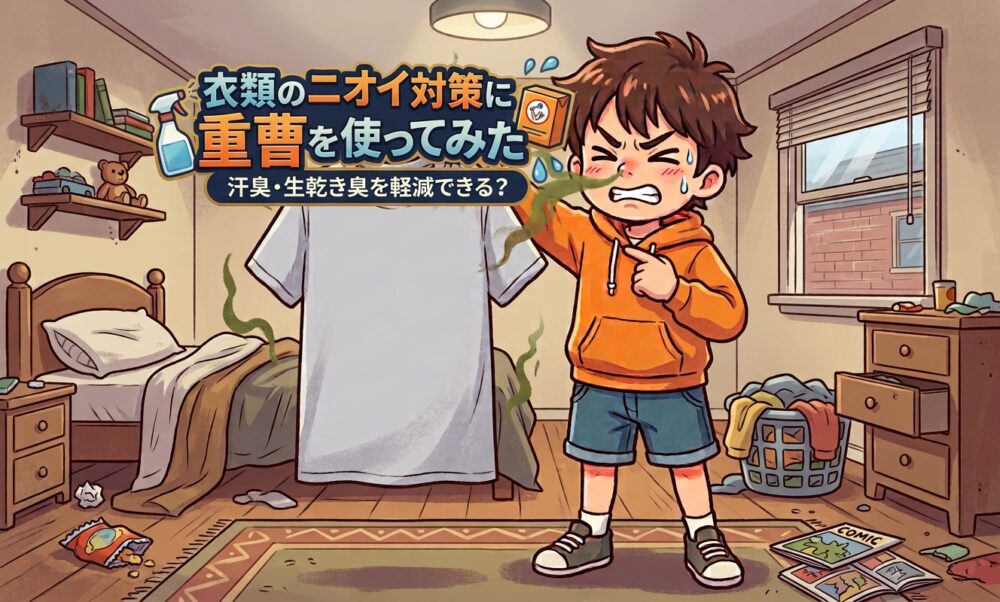 衣類のニオイ対策に重曹を使ってみた｜汗臭・生乾き臭を軽減できる？