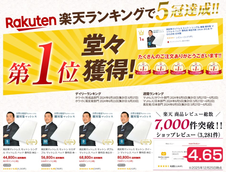 モットンマットレスとは？アスリートにも注目される理由