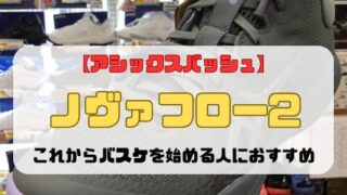 【アシックスバッシュ】ノヴァフロー2の紹介「これからバスケを始める人におすすめ」