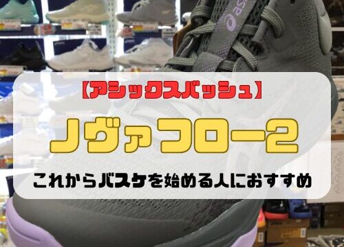 【アシックスバッシュ】ノヴァフロー2の紹介「これからバスケを始める人におすすめ」