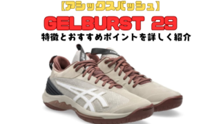 【アシックスバッシュ】GELBURST 29の特徴とおすすめポイントを詳しく紹介